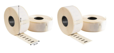 Maattabel Dymo-labels