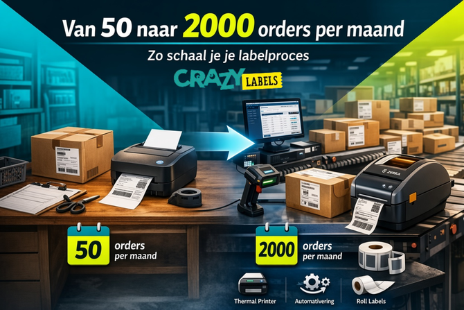 Van 50 naar 2000 orders per maand: zo schaal je je labelproces