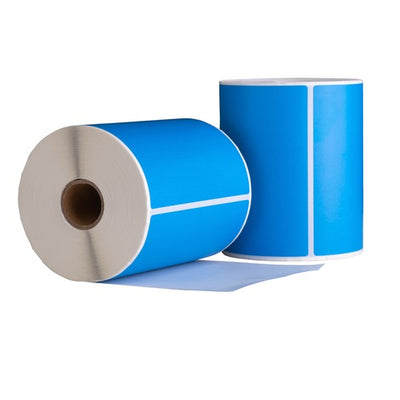 Val op met gekleurde verzendlabels