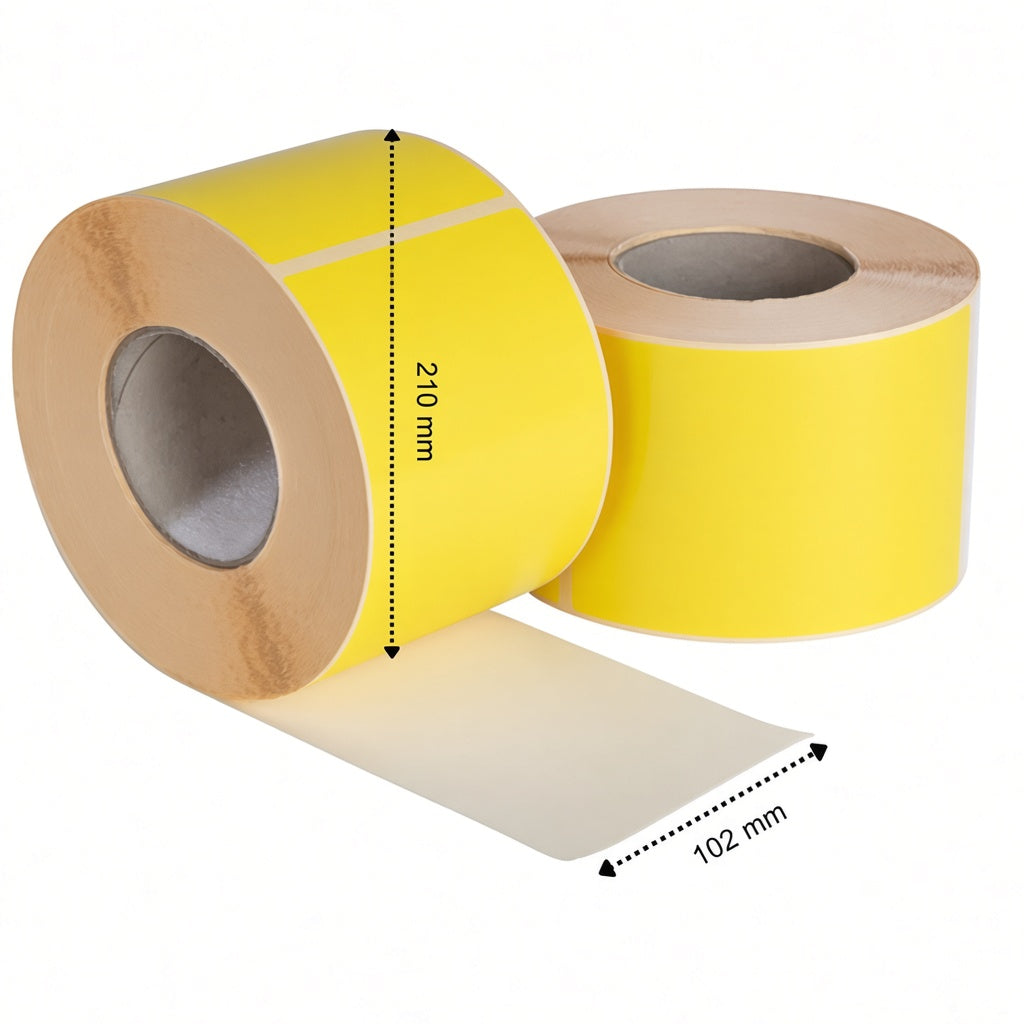 Étiquettes d'expédition DHL, 102 x 210 mm, 810 étiquettes, Thermal ECO, Jaune, permanent, noyau 76 mm