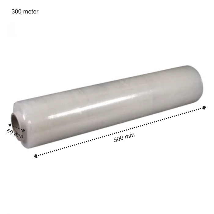 Hand wrapping film Transparent - 500mm x 300 meters - Core 50mm