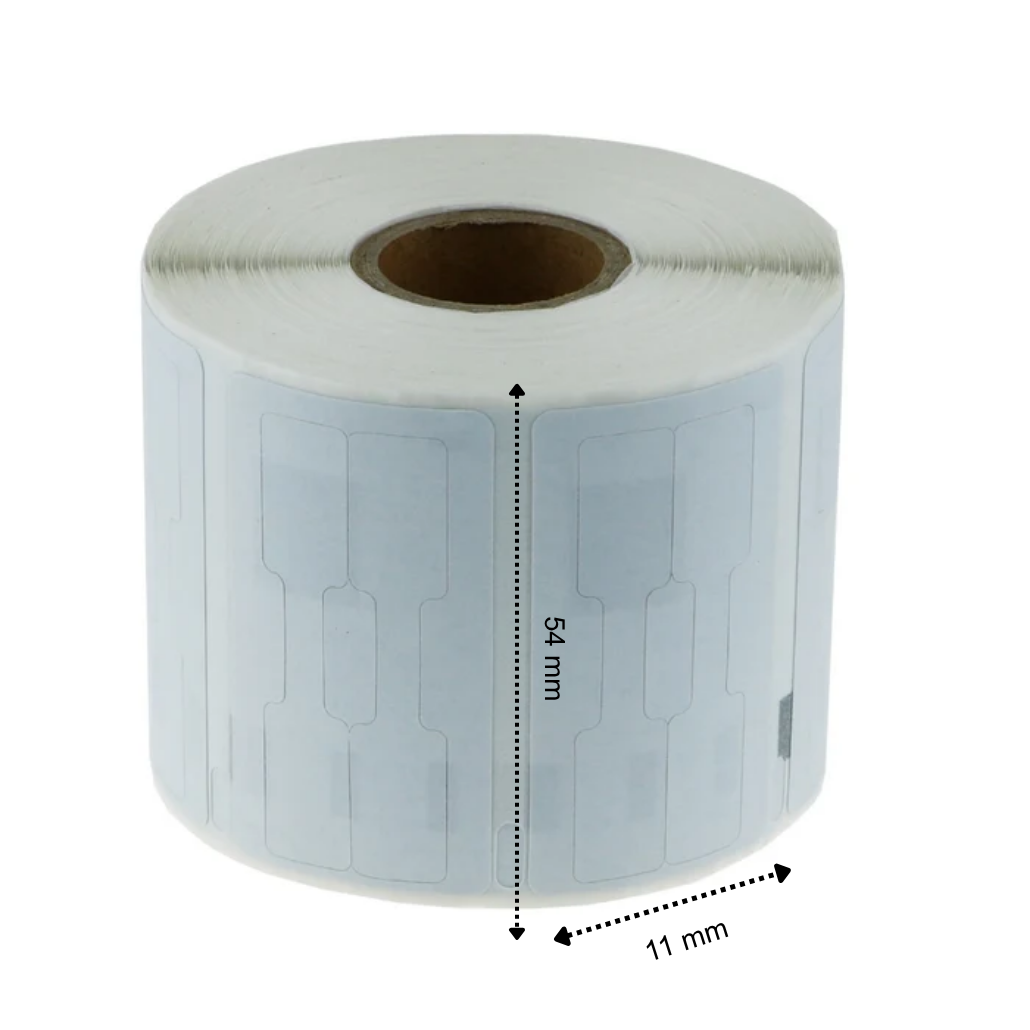 Dymo 11351 / S0722510 - étiquettes compatibles, 54 mm x 11 mm, 1500 étiquettes par rouleau, blanches, permanentes