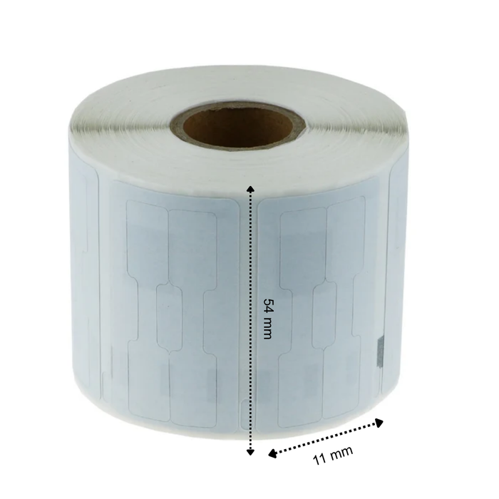 Dymo 11351 / S0722510 - étiquettes compatibles, 54 mm x 11 mm, 1500 étiquettes par rouleau, blanches, permanentes