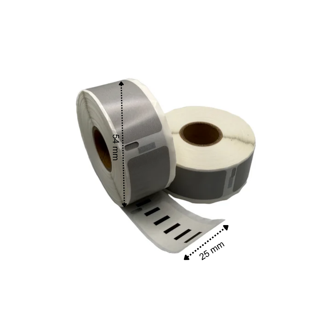Dymo 11352 Étiquettes 54x25 mm 500 étiquettes par rouleau Argent Permanent