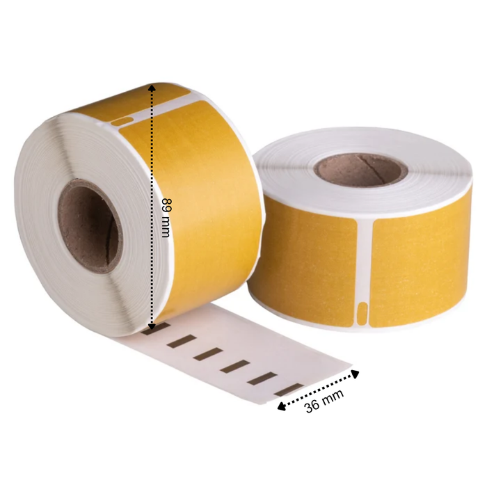 Étiquettes compatibles Dymo 99012 Gold, 89 mm x 36 mm, 260 étiquettes, permanentes