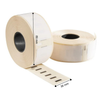 Étiquettes compatibles Dymo 99012 / S0722400, 89 mm x 36 mm, 260 étiquettes par rouleau, blanches, permanentes