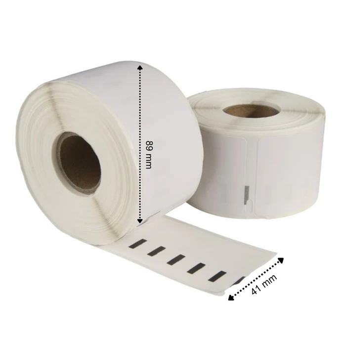 Etiquettes compatibles Dymo 11356 89x41 mm - 300 étiquettes blanches permanentes