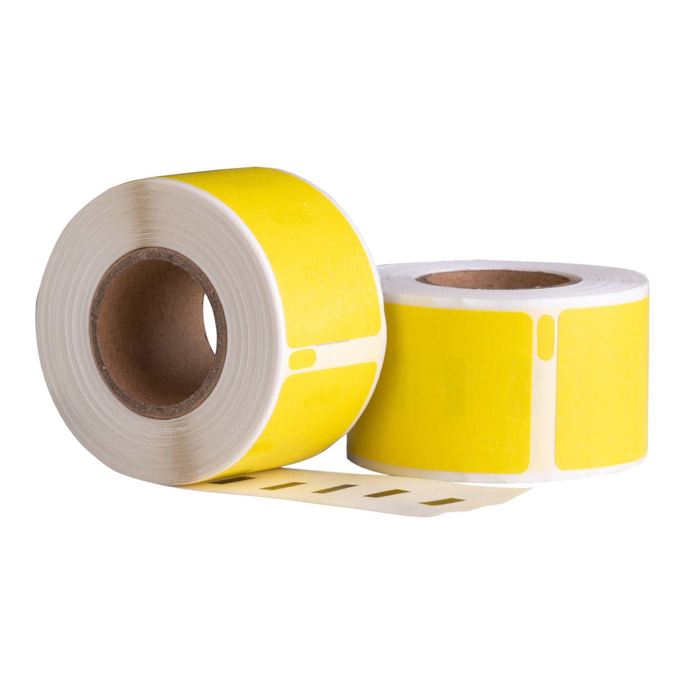 Étiquette thermique, 57 mm x 32 mm Jaune, 1500 étiquettes par rouleau, noyau 25 mm, ECO, permanente