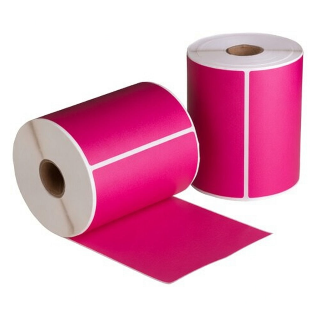 Étiquettes d'expédition Rose, 102 mm x 150 mm, 280 étiquettes par rouleau, noyau 25 mm, Thermal ECO, permanentes