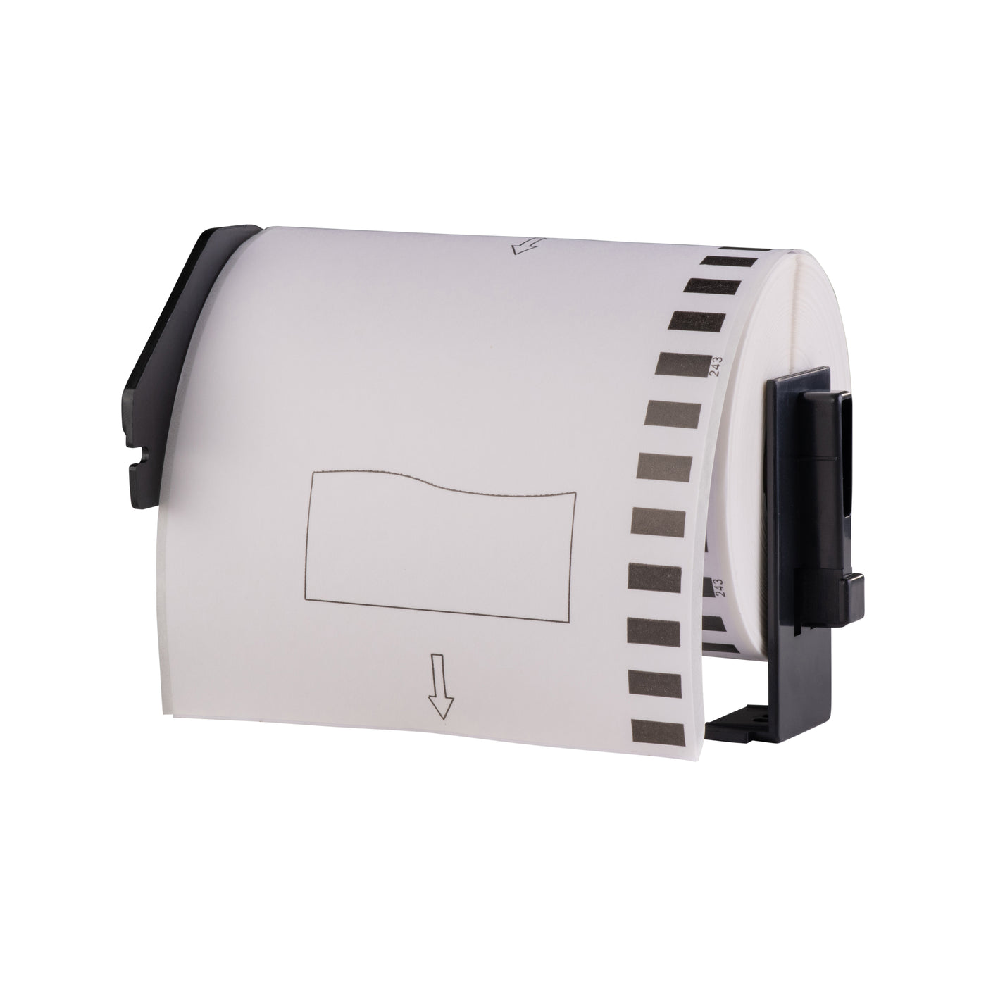 Étiquettes compatibles Brother DK-22243, 102 mm x 30,48 m, avec support Brother, permanentes