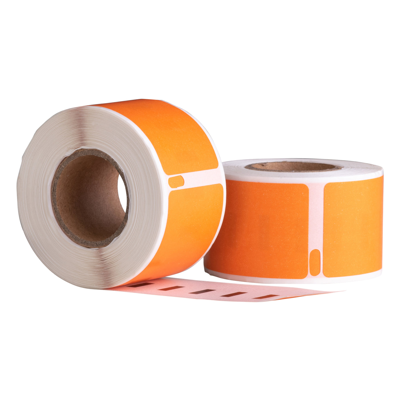 Étiquettes compatibles Dymo 99010 Orange, 89 mm x 28 mm, 130 étiquettes, permanentes