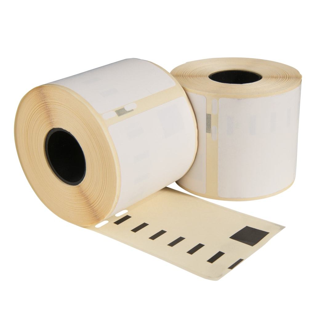 Étiquettes compatibles Dymo 99015 / S0722440, 70 mm x 54 mm, 320 étiquettes par rouleau, blanches, permanentes