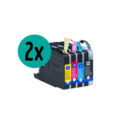 2 x cartouche d'encre XL compatible Brother LC-1240 CMJN à prix réduit