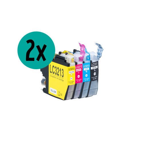 2 x cartouche d'encre XL compatible Brother LC-3213 CMJN à prix réduit